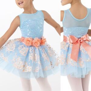 Weissman Dance HOW TO BELIEVE 9318 Blue tutu ballet costume small child SC